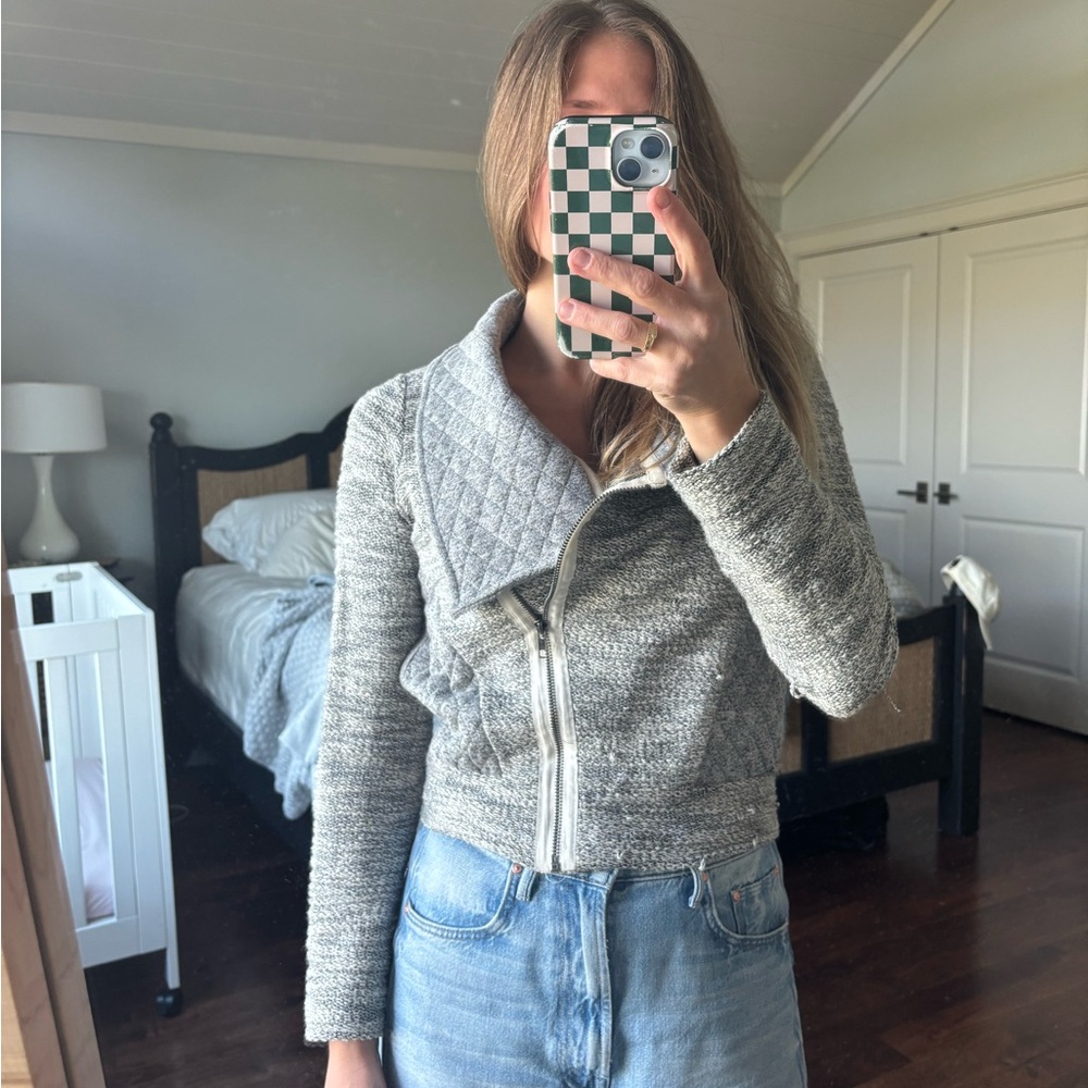 Anthro Women’s Grey Sweater Jacket